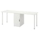 LAGKAPTEN / ALEX Bureau, blanc, 78 3/4x23 5/8 "