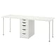 LAGKAPTEN / ALEX Bureau, blanc, 78 3/4x23 5/8 "