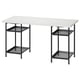 LAGKAPTEN / SPÄND Bureau, blanc/noir, 55 1/8x23 5/8 "