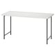 LAGKAPTEN / SPÄND Bureau, blanc/noir, 55 1/8x23 5/8 "