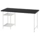 LAGKAPTEN / SPÄND Bureau, brun-noir/blanc, 55 1/8x23 5/8 "