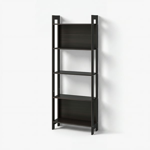 LAIVA Bibliothèque, brun-noir, 24 3/8x65 "