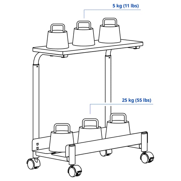 LÅNESPELARE Support tour ordinateur av tablette, noir, 19 5/8x10 5/8 "