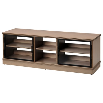 LANESUND Meuble télé, gris-brun, 63 3/8x18 1/2x21 5/8 "