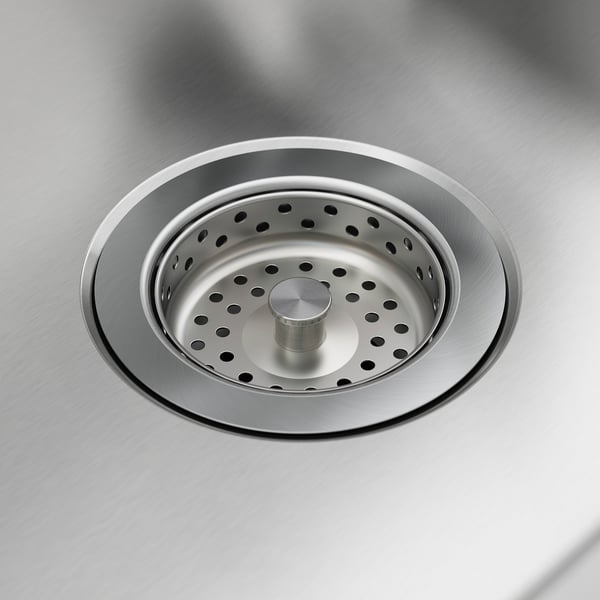 LÅNGUDDEN Évier à encastrer, 1 bac, acier inox, 22x20 5/8 "