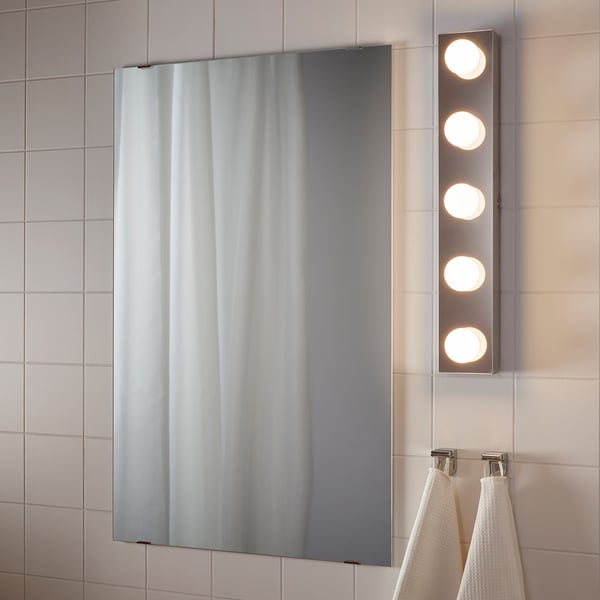 LEDSJÖ Applique à DEL, acier inox, 24 "