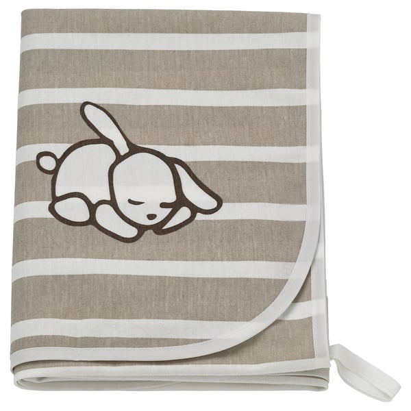 LEN Matelas à langer, blanc beige/motif rayé, 35 3/8x27 1/2 "