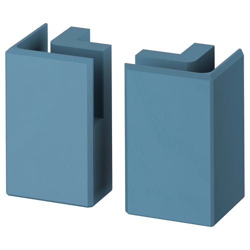 LERHYTTAN Pied d'angle pr plinthe décorative, bleu, 4 1/4 " 2 pièces