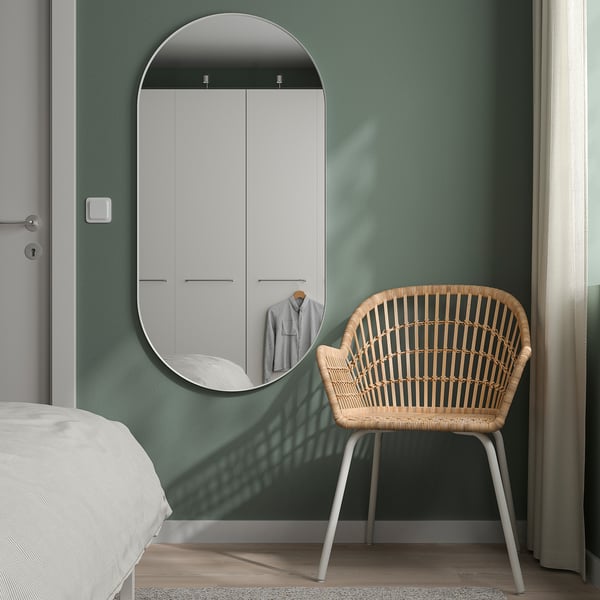 LINDBYN Miroir, blanc, 23 5/8x47 1/4 "