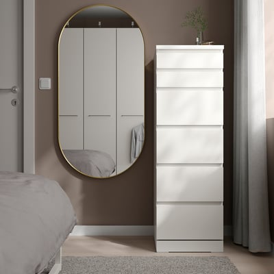 LINDBYN Miroir, couleur or, 23 5/8x47 1/4 "