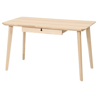 LISABO Bureau, frêne plaqué, 50 3/8x25 5/8 "