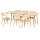 LISABO / LISABO Table et 6 chaises, frêne plaqué/frêne plaqué, 78 3/4 "