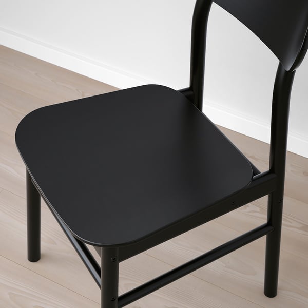 LISABO / RÖNNINGE Table et 4 chaises, noir/noir, 41 3/8 "