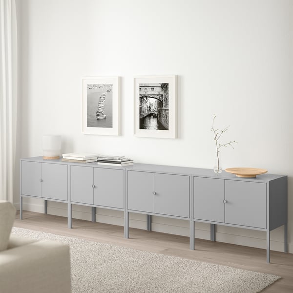 LIXHULT Agencement rangement, gris, 47 1/4x13 3/4x36 1/4 "