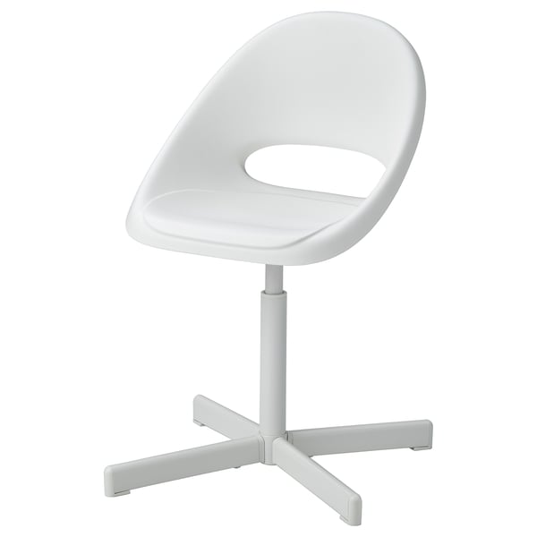 LOBERGET / SIBBEN Chaise de bureau enfant + coussin, blanc/turquoise