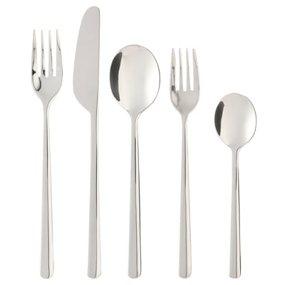 LÖFTESRIK Service de couverts, 20 pièces, acier inox
