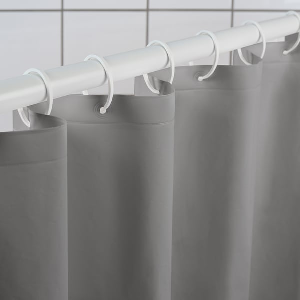 LUDDHAGTORN Rideau de douche, gris, 72x72 "