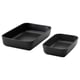 LYCKAD Plat de service/four 2p, gris foncé