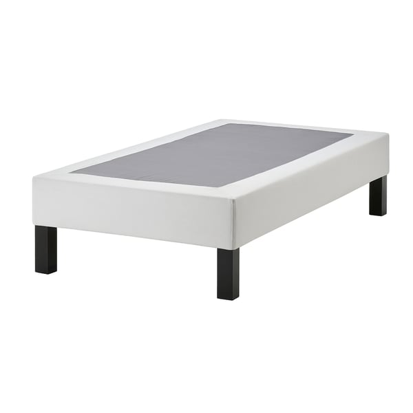 LYNGÖR Sommier tapissier sur pieds, blanc, 1 place