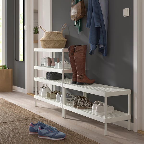 MACKAPÄR Étagère à chaussures, blanc, 30 3/4x12 5/8x15 3/4 "