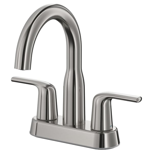 MACKSJÖN Mélangeur de lavabo centré, nickel brossé, 4 "