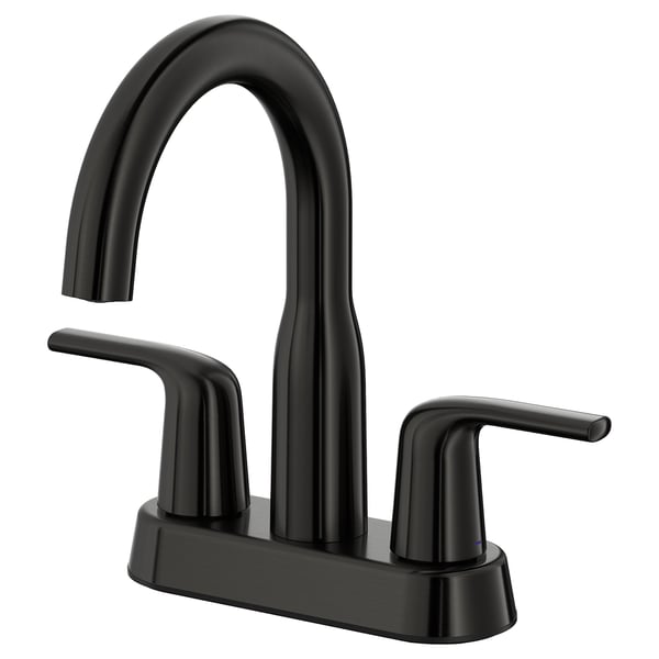 MACKSJÖN Mélangeur de lavabo centré, noir, 4 "