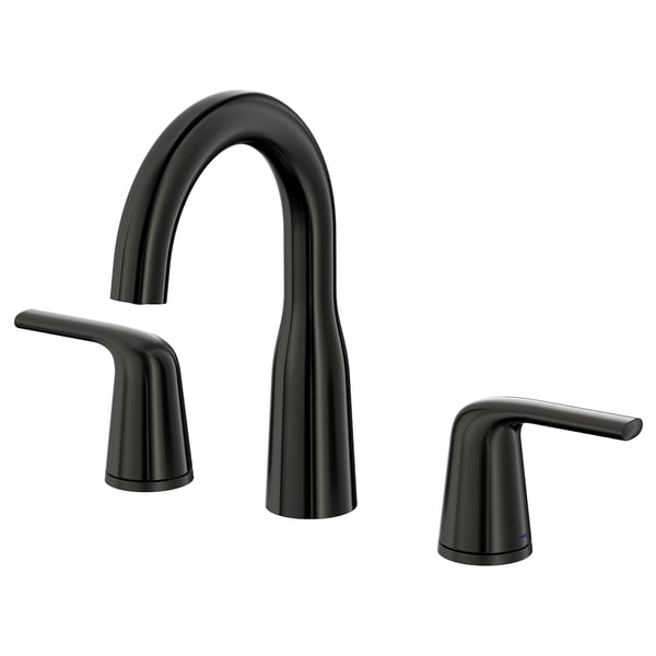 MACKSJÖN Mélangeur lavabo 3 trous, noir, 8 "