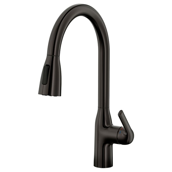 MACKSJÖN Mitigeur cuisine bec rétr/douchette, noir