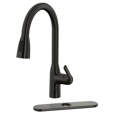 MACKSJÖN Mitigeur cuisine bec rétr/douchette, noir