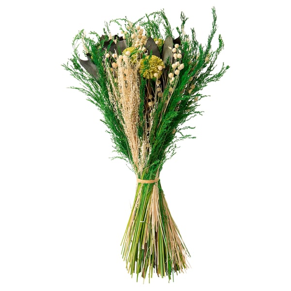 MÄVINN Bouquet de fleurs variées, vert/blanc