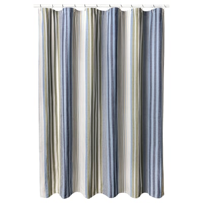 MAIHUENIA Rideau de douche, rayure/bleu, 72x72 "