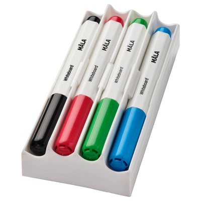 MÅLA Marqueur tab bl av support/effaceur, multicolore