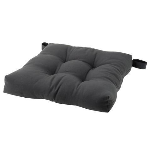 MALINDA Coussin de chaise, anthracite, 16x15x3 "