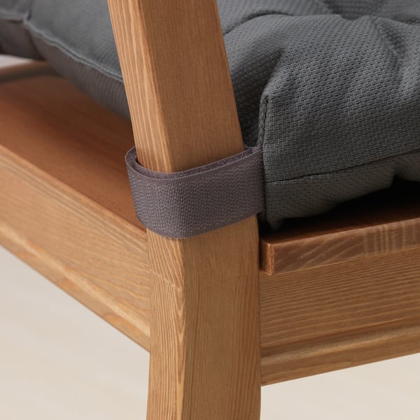 MALINDA Coussin de chaise, gris, 16/14x15x3 "