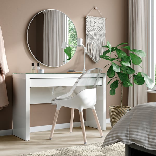 MALM Coiffeuse, blanc ultrabrillant, 47 1/4x16 1/8x30 3/4 "