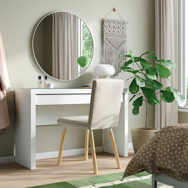 MALM Coiffeuse, blanc, 47 1/4x16 1/8x30 3/4 "