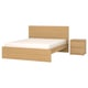 MALM / STORKLINTA Mobilier chambre, ensemble de 2, chêne plaqué/eff chêne, Grand 2 places
