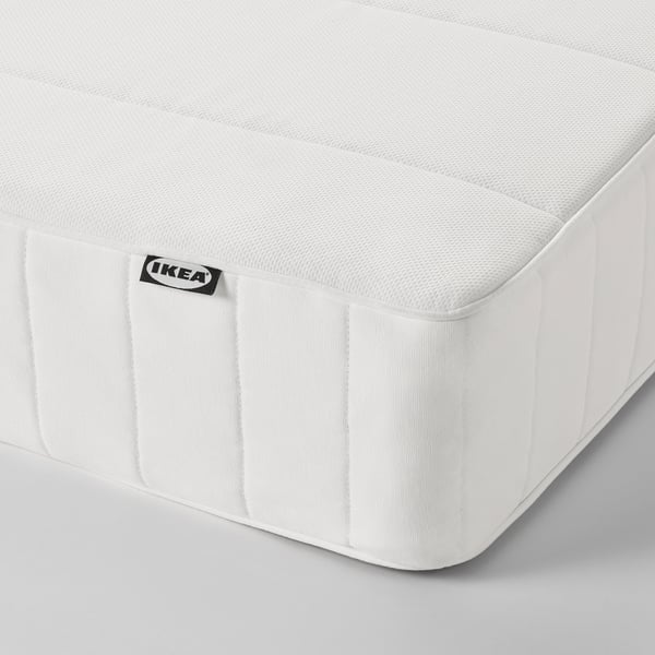 MALM Structure de lit avec matelas, blanc/Vesteröy ferme, 1 place