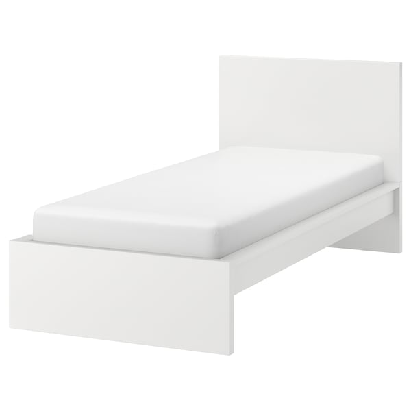 MALM Structure de lit haut, blanc, 1 place