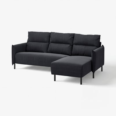 MANNARP Canapé avec méridienne, Saxemara bleu-noir