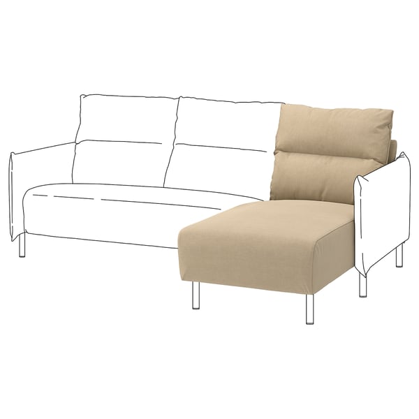 MANNARP Housse méridienne, Saxemara gris-beige