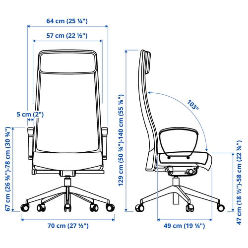 MARKUS Chaise de bureau, Vissle gris foncé, Grand