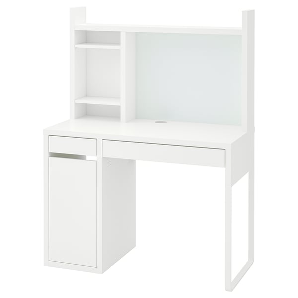 MICKE Bureau, blanc, 41 3/8x19 5/8 "