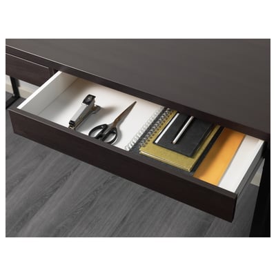 MICKE Bureau, brun-noir, 55 7/8x19 5/8 "