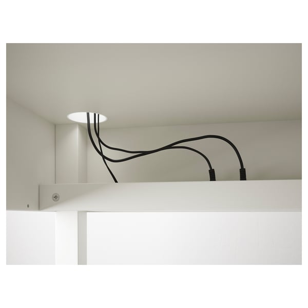 MICKE Poste de travail d'angle, blanc, 39 3/8x55 7/8 "