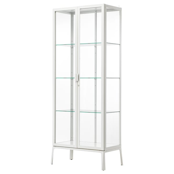 MILSBO Vitrine, blanc, 28 3/4x68 7/8 "