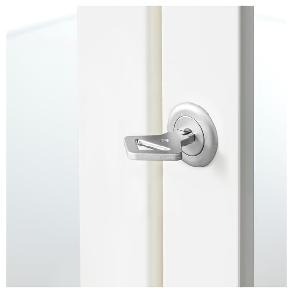 MILSBO Vitrine, blanc, 28 3/4x68 7/8 "