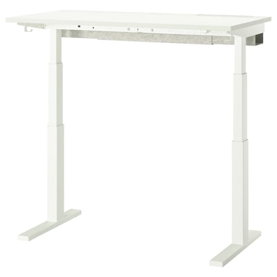 MITTZON Bureau assis-debout, électrique blanc, 47 1/4x23 5/8 "