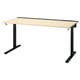 MITTZON Bureau, bouleau plaqué/noir, 63x31 1/2 "
