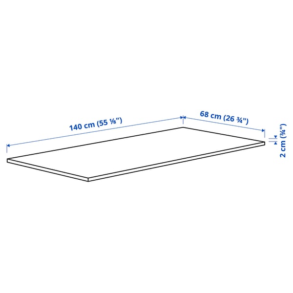 MITTZON Plateau complémentaire, blanc, 55 1/8x26 3/4 "